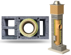 System Kominowy Ceramiczny W2+KW Ø 200 UNIWERSAL 7mb BKU