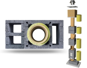 System Kominowy Ceramiczny W2+KW Ø 180 UNIWERSAL SPECIAL 9mb BKU