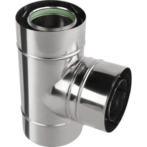 Trójnik 90 st kwasoodporny TURBO dwuścienny gaz