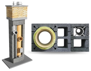 System Kominowy Ceramiczny DUO UNIWERSAL KW2+W2 Fi 200 + Gaz Fi 80 8mb