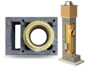 System Kominowy Komin Ceramiczny 9 m KW Fi 180 BK0