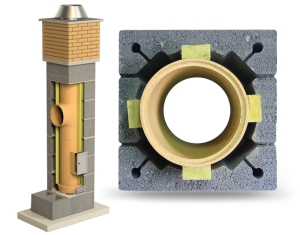 System Kominowy Komin Ceramiczny 5 m K Fi 180 BK0