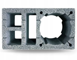 Pustak kominowy keramzytowy KW3 z 3 wentylacjami