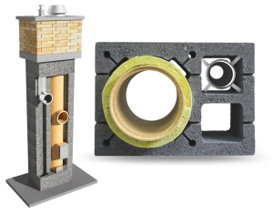System Kominowy Ceramiczny DUO UNIWERSAL KW2 Fi 200 + Gaz Fi 100 7.5mb