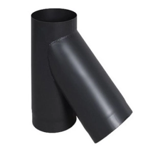 Trójnik czarny FI 200 45st 2 mm stal kominek piec