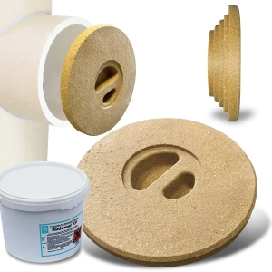Zaślepka zatyczka ceramiczna trójnika ceramicznego fi 200 DEKIEL na KOMIN + KLEJ