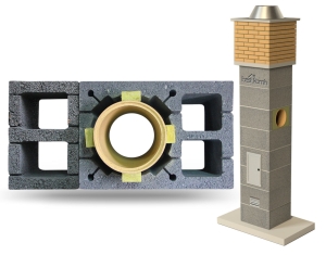 System Kominowy Ceramiczny W2+KW2 Ø 180 FIRE 8mb BKF