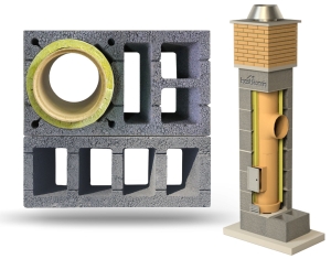 System Kominowy Ceramiczny KW3+W4 Ø 180 UNIWERSAL 6mb BKU